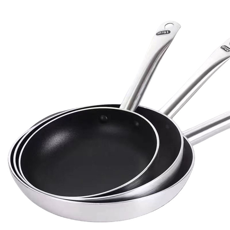 Naka-customize na logo na aluminum pans na non-stick cookware fry pan set