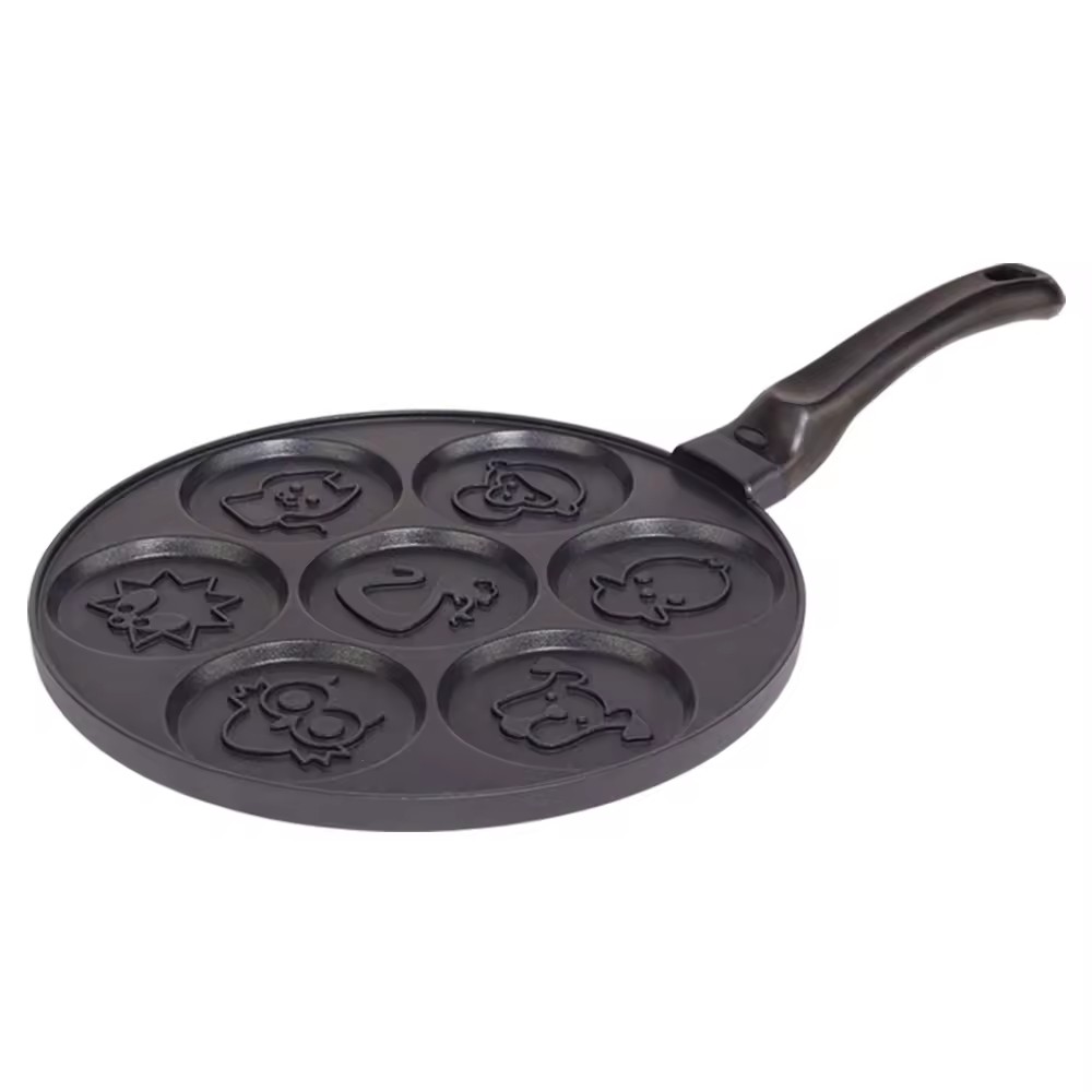 Honeycomb Air Marble Coating Fry Cast Iron Aluminum Grill Frying Pan