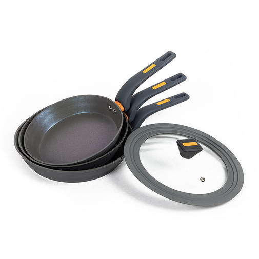 Leerpan 3 Piece Nonstick Kitchen Cooking 20cm 24cm 28cm Frying Pan na May Salamin na Takip Leerpan 3 Piece Nonstick Kitchen Cooking 20cm 24cm 28cm Frying Pan na May Salamin na Takip