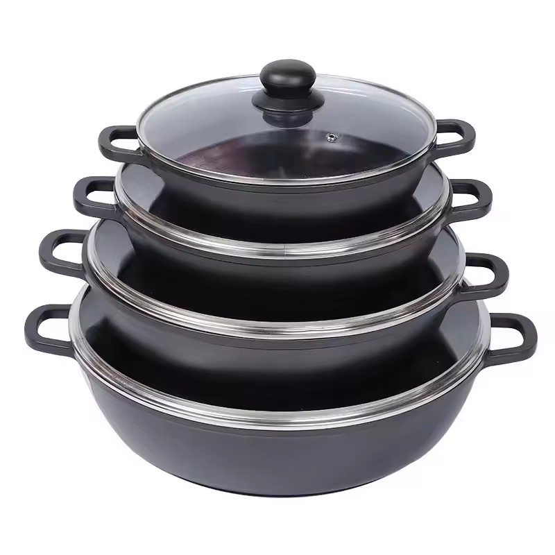 Kitchen induction cooking pot at pans set nonstick kitchen ware casserole set
