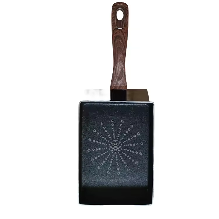 Malaking Set Cookware Deep Non Stick Steel Frying Pan na may Takip