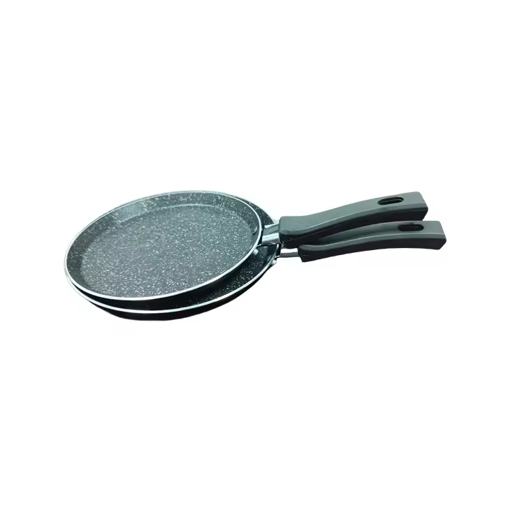 Nature Serie 28cm Nonstick Marble Coating Cast Aluminum Pizza Pan Crepe Pan Pancake Pan na may Stay-Cool Bakelite Handle