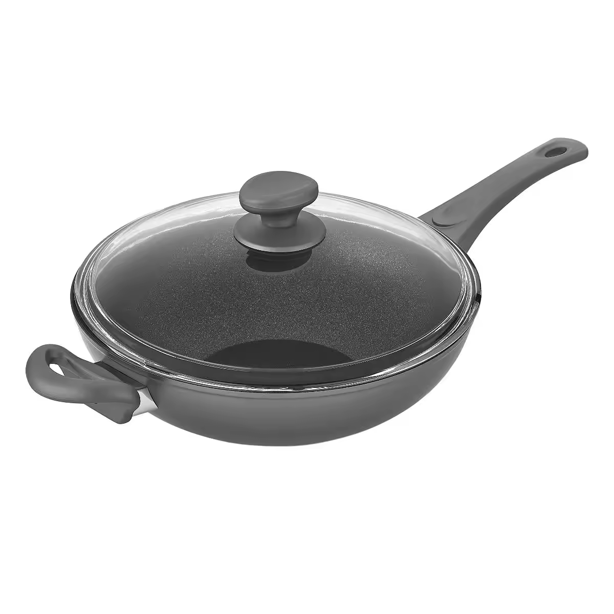 Multi purpose scratch resistant custom logo kitchen aluminum non-stick wok pan na may takip