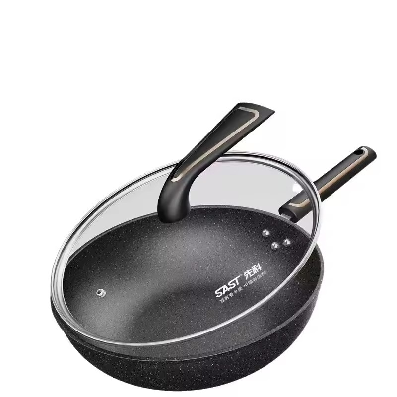 Fry Cooking Pot 32CM Household Multifunctional Fry Pot