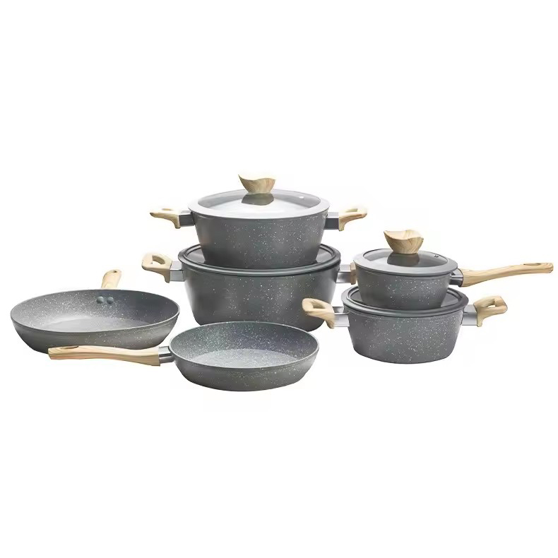 Mga kagamitan sa kusina na aluminum nonstick stockpot frying pan sauce pan set