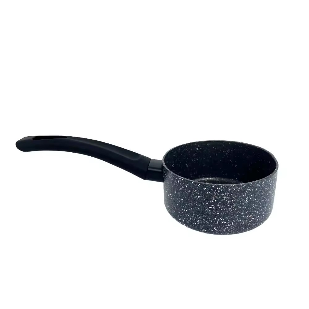 Cute Aluminum Milk Pot Nonstick Marble Coating Lovely Sauce Pan Flat Bottomed Milk Pan Mini Pot na Walang Takip
