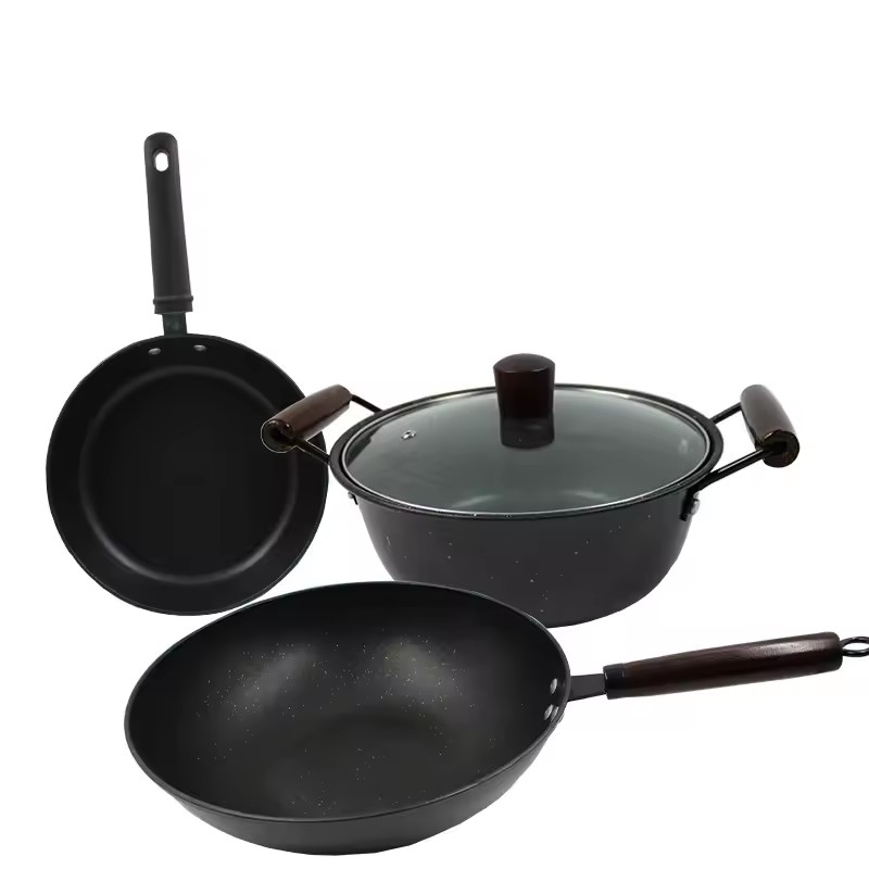 Medikal na bato tatlong piraso sambahayan non-stick cookware set unibersal na aktibidad regalo